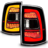 ANZO 09-18 Dodge Ram 1500 Sequential LED Taillights Black w/Switchback Amber Signal - Mammoth Racing -