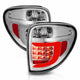 ANZO 2004-2007 Dodge Grand Caravan LED Tail Lights w/ Light Bar Chrome Housing Clear Lens - Mammoth Racing -