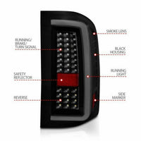 ANZO 2007-2013 Chevrolet Silverado1500/ 2500/ 3500 LED Tail Lights w/ Light Bar Black Housing Smoke - My Store