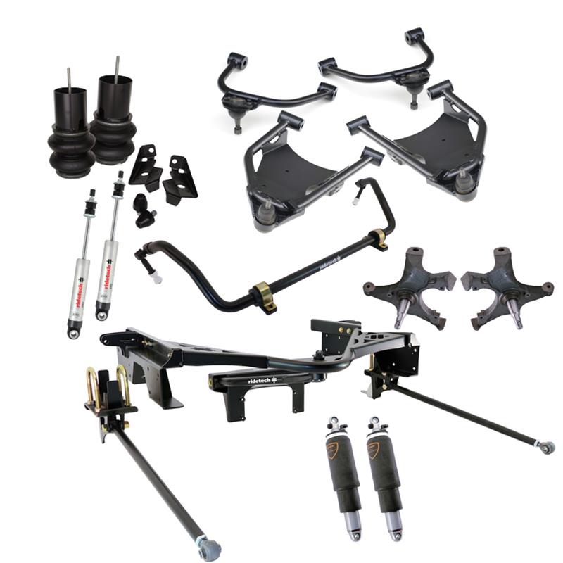 Ridetech 88-98 Chevy C1500 2WD Air Suspension System w/ HD Drop Spindles - Mammoth Racing -
