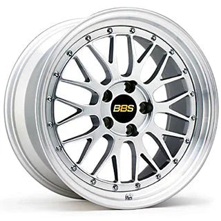 BBS LM 18x8 5x112 ET45 Diamond Silver Center / Diamond Cut Lip Wheel PFS/Clip Required - Mammoth Racing -