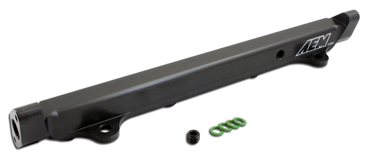 AEM 03-06 Evo 8 & 9 Black Fuel Rail - My Store