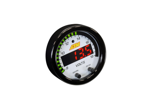 AEM X-Series 8-18v Volt Gauge