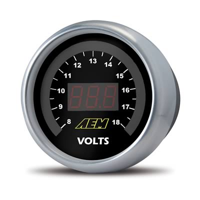 AEM 52mm Voltmeter Digital Gauge - My Store