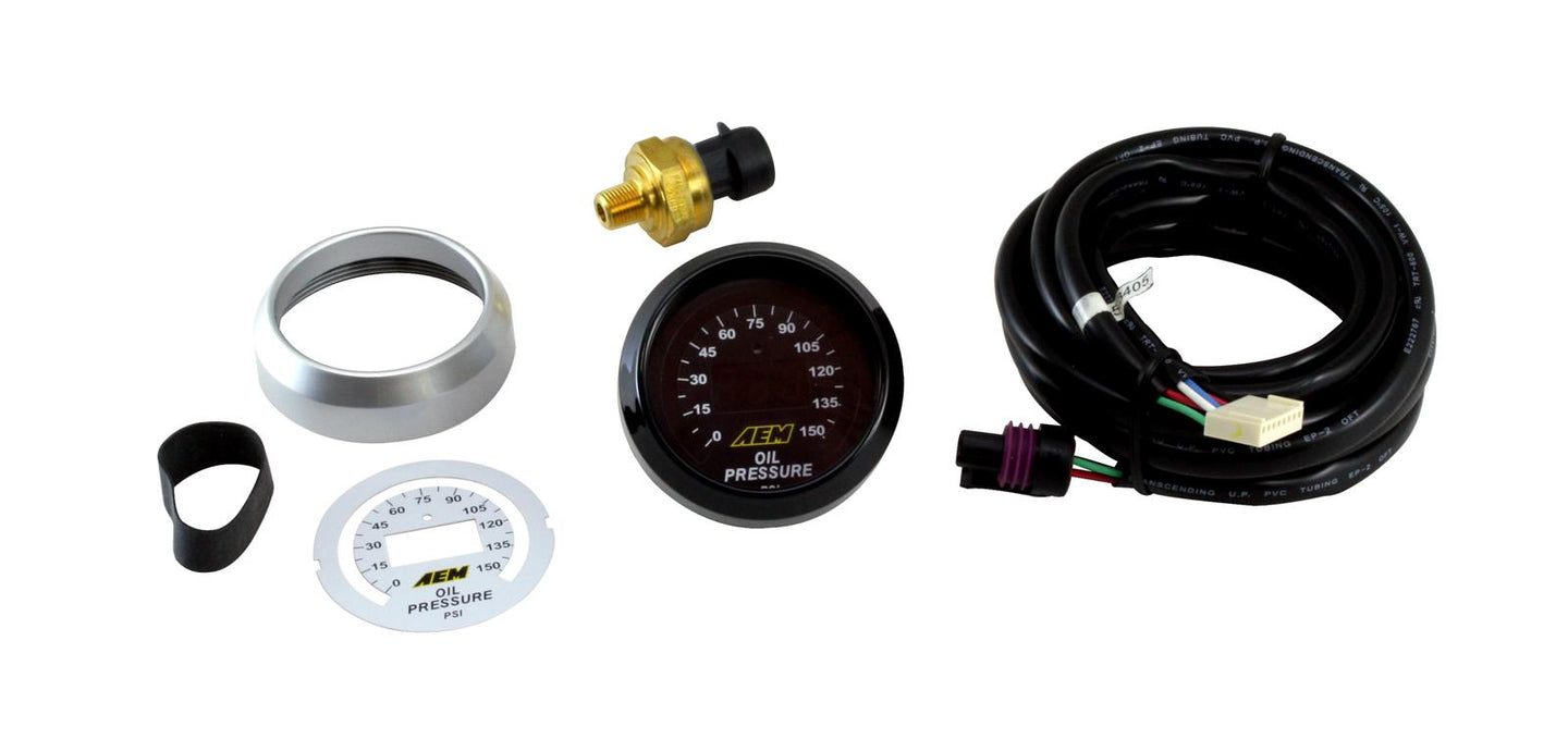 AEM 52mm Oil Pressure 150psi Digital Gauge - My Store