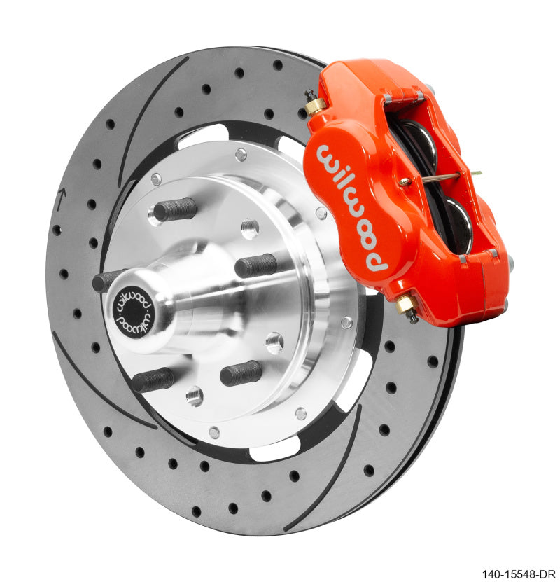 Wilwood 55-57 Chevrolet Bel Air Forged Dynalite Front Big Brake Kit - Red - My Store