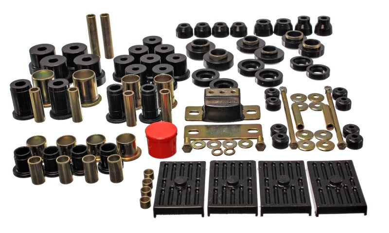 Energy Suspension 67-79 GM Camaro/Firebird w/ Multi Leaf Springs Black Hyper-Flex Master Bushing Set - Mammoth Racing -