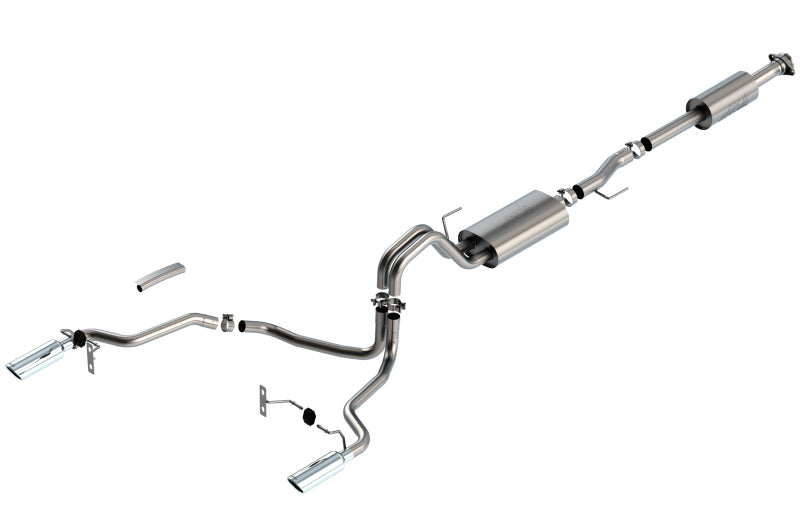 Borla F-150 2021 3.3L CC SB EC STB XL/XLT/Lariat/KR/Plnm/LTD 3/2.25 SRE Cat-Back S-Type Chrome Tips - My Store