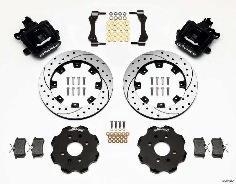 Wilwood Combination Parking Brake Rear Kit 12.19in Drilled Civic / Integra Disc 2.39 Hub Offset - Mammoth Racing -