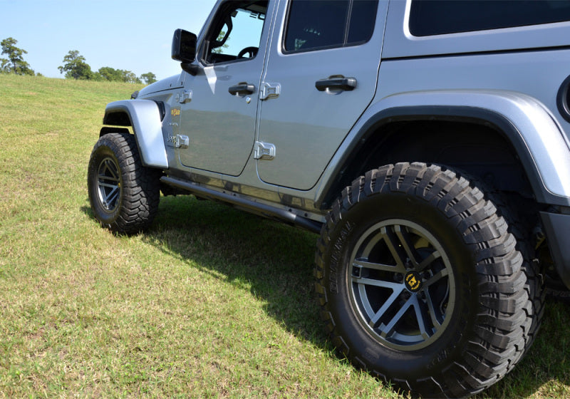N-Fab Trail Slider Steps 18-20 Jeep Wrangler JL 4 Door SUV - SRW - Textured Black - Mammoth Racing -