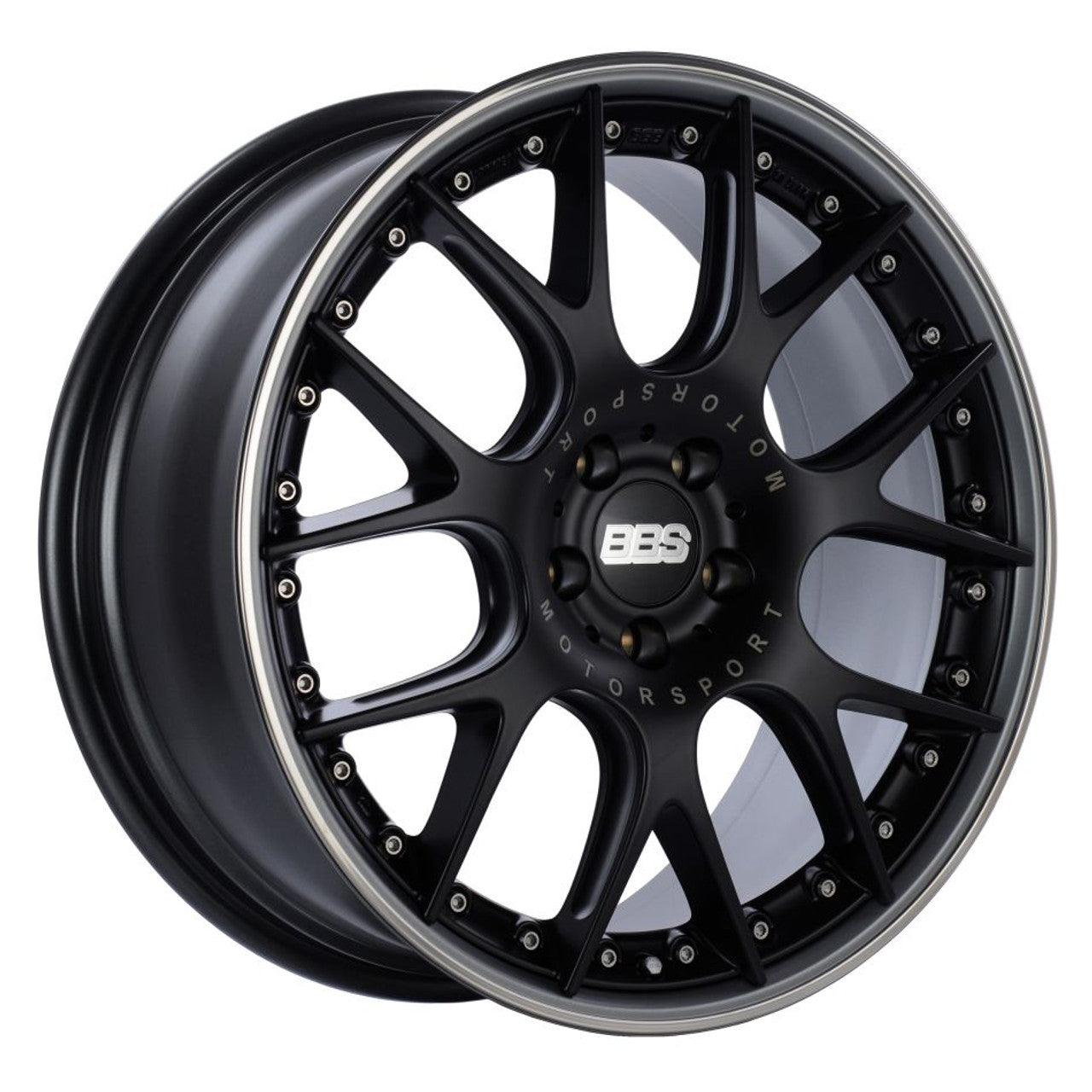 BBS CH-RII 21x9.5 5x112 Satin Black Wheel w/ Polished SS Lip w/ Motorsport Etch - Mammoth Racing -