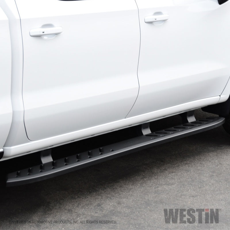 Westin 2019 Chevrolet Silverado/Sierra 1500 Crew Cab Thrasher Running Boards - Textured Black - Mammoth Racing -