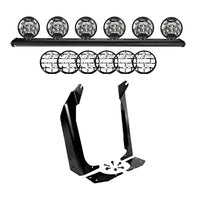KC HiLiTES 97-06 Jeep TJ 50in. Overhead Xross Bar Kit w/(6) SlimLite LED Lights - Black - Mammoth Racing -