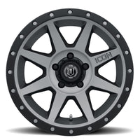 Icon Rebound 17x8.5 5x4.5 0mm Offset 4.75in BS 71.5mm Bore Titanium Wheel - Mammoth Racing -