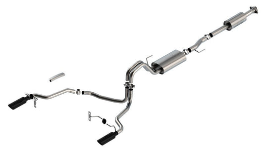 Borla F-150 2021 3.3L CC SB EC STB XL/XLT/Lariat/KR/Plnm/LTD 3/2.25 SRE Cat-Back S-Type BLK CHR Tips - Mammoth Racing -