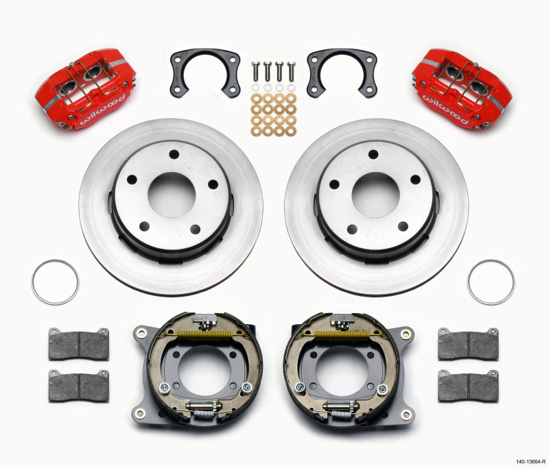 Wilwood Dynapro Lug Mount P/S Park Brake Kit Red Big Ford New 2.38in Off Bronco 5 x 5.50 - My Store