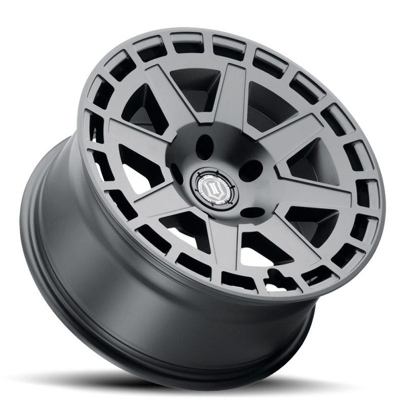 Icon Compass 17x8.5 6x5.5 0mm Offset 4.75in BS Satin Black Wheel - Mammoth Racing -