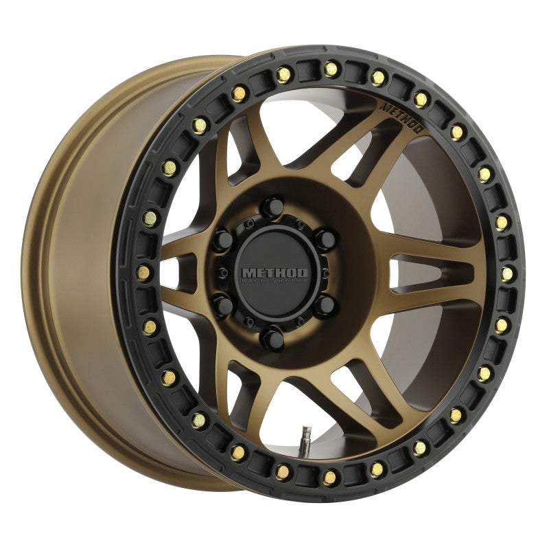 Method Mr106 Beadlock 17x9 -44mm Offset 5x5 71.5mm CB Method Bronze w/BH-H24125 Wheel - Mammoth Racing -