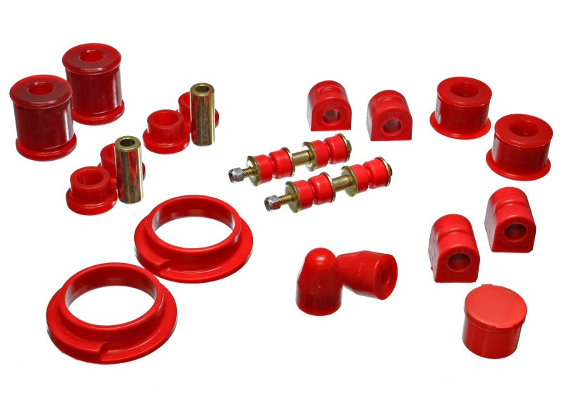 Energy Suspension 00-04 Ford Focus Red Hyper-flex Master Bushing Set - Mammoth Racing -