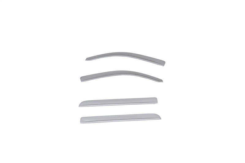 AVS 15-18 Chevy Silverado 1500 Crew Cab Low Profile Color Match Ventvisors 4pc - Silver Ice Metallic - Mammoth Racing -