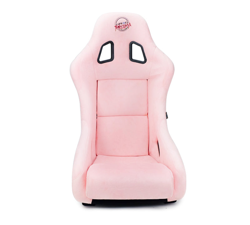 NRG FRP Bucket Seat Prisma Edition w/ Pearlized Back and Pink Alcantara (Medium) - My Store