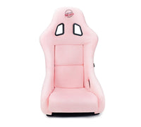 NRG FRP Bucket Seat Prisma Edition w/ Pearlized Back and Pink Alcantara (Medium) - My Store