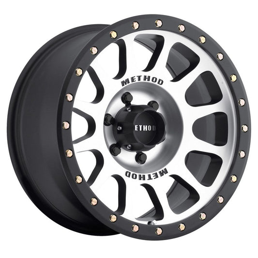 Method Mr305 NV 18x9 0mm Offset 6x5.5 108mm CB Machined/Black Street Loc Wheel - Mammoth Racing -