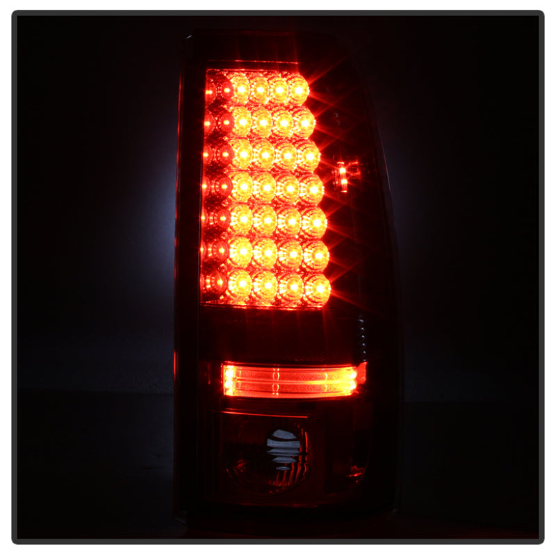 Spyder Chevy Silverado 1500 03-06 (Not Fit Stepside)LED Tail Lights Red Clear ALT-YD-CS03-LED-RC - Mammoth Racing -