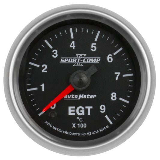 Autometer Sport-Comp II Gauge Pyrometer (Egt) 2 1/16in 900c Digital Stepper Motor Sport-Comp II - My Store