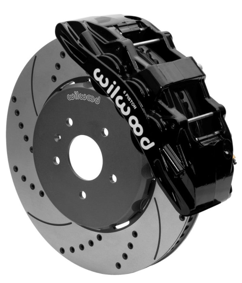 Wilwood Sx6r Front Brake Kit 15in SRP Slotted/Drilled Black w/ Lines 14+ Chevy Corvette C7 - My Store