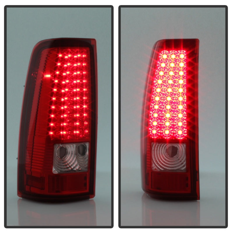 Xtune Chevy Silverado 1500/2500/3500 99-02 LED Tail Lights Red Clear ALT-ON-CS99-LED-RC - Mammoth Racing -