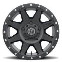 Icon Rebound 18x9 5x150 25mm Offset 6in BS 110.1mm Bore Satin Black Wheel - Mammoth Racing -