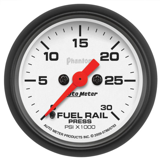 Autometer Phantom 2-1/16in 30K PSI Digital Stepper Motor Fuel Rail Pressure Gauge - My Store