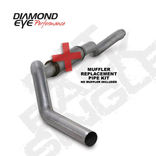 Diamond Eye KIT 5in CB MFLR RPLCMENT PIPE SGL AL: 2006-2007.5 CHEVY 6.6L 2500/3500 - Mammoth Racing -