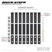 Westin Grate Steps Running Boards 83 in - Textured Black - Mammoth Racing -