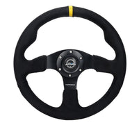 NRG Reinforced Steering Wheel (320mm) Alcantara Steering Wheel w/ Black Stitching - My Store