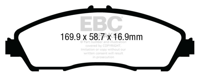 EBC 14+ Acura MDX 3.5 Yellowstuff Front Brake Pads - My Store