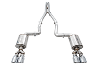 AWE Tuning 2017+ Challenger 5.7L Touring Edition Exhaust - Non-Resonated - Chrome Silver Quad Tips - Mammoth Racing -