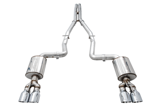 AWE Tuning 2017+ Challenger 5.7L Touring Edition Exhaust - Non-Resonated - Chrome Silver Quad Tips - Mammoth Racing -