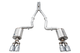 AWE Tuning 2017+ Challenger 5.7L Touring Edition Exhaust - Non-Resonated - Chrome Silver Quad Tips - Mammoth Racing -