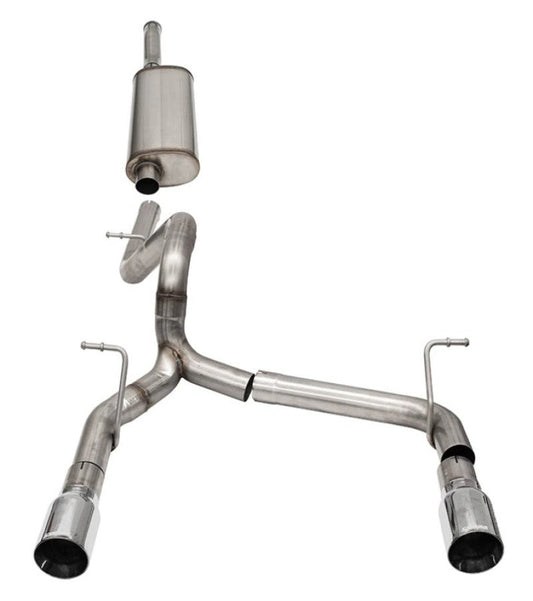 Corsa 18-21 Jeep Wrangler JLU 3.6L 2.75in Sport Cat-Back Exhaust w/ 4in Tips - Mammoth Racing -