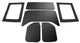 DEI 07-18 Jeep Wrangler JK 4-Door Leather Look Headliner Complete Kit - Black - Mammoth Racing -