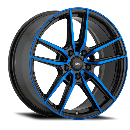 Konig Myth 17x8 5x114.3 Et43 Gloss Black w/ Blue Tinted Clearcoat - Mammoth Racing -