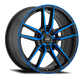 Konig Myth 17x8 5x100 Et43 Gloss Black w/ Blue Tinted Clearcoat - Mammoth Racing -