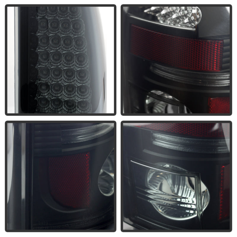 Spyder Chevy Silverado 1500 99-02 (Not Fit Stepside) LED Tail Lights Blk Smke ALT-YD-CS99-LED-BSM - Mammoth Racing -