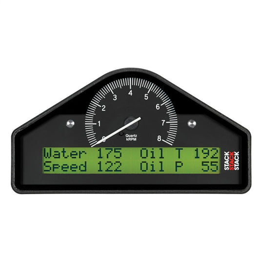 Autometer Stack Race Display Pre-Configured 0-8k RPM (psi/deg.f/mph)