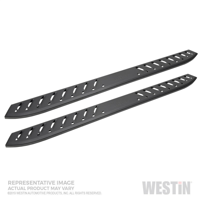 Westin 2019 Chevrolet Silverado/Sierra 1500 Crew Cab Thrasher Running Boards - Textured Black - Mammoth Racing -
