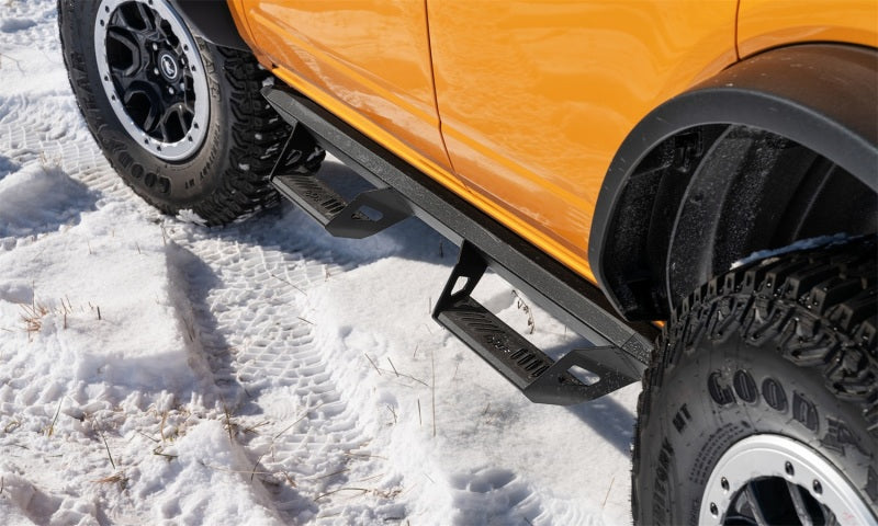 N-Fab 21-22 Ford Bronco 2 Door Predator PRO Step System - Wheel 2 Wheel - Tex. Black - Mammoth Racing -