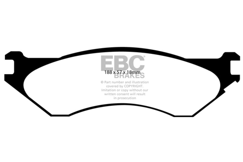 EBC 06-11 Dodge Ram 1500 Mega Cab 2WD Yellowstuff Rear Brake Pads - My Store