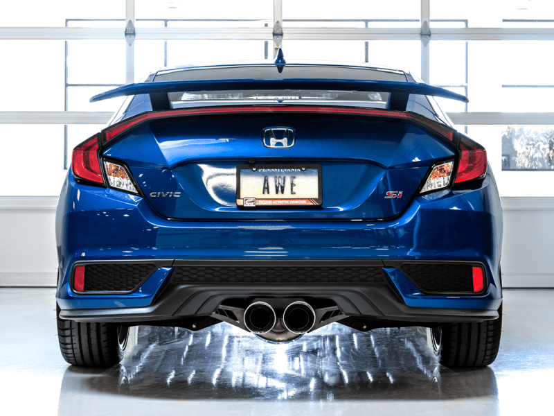 AWE Tuning 17+ Honda Civic SI 1.5L / Type R 2.0L Turbo Triple-to-Dual Tip Conversion Kit - My Store